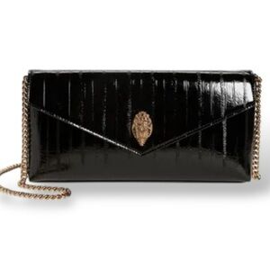 Kurt Geiger 🪢 Shoreditch NWOT Black Patent Leather Clutch/Crossbody